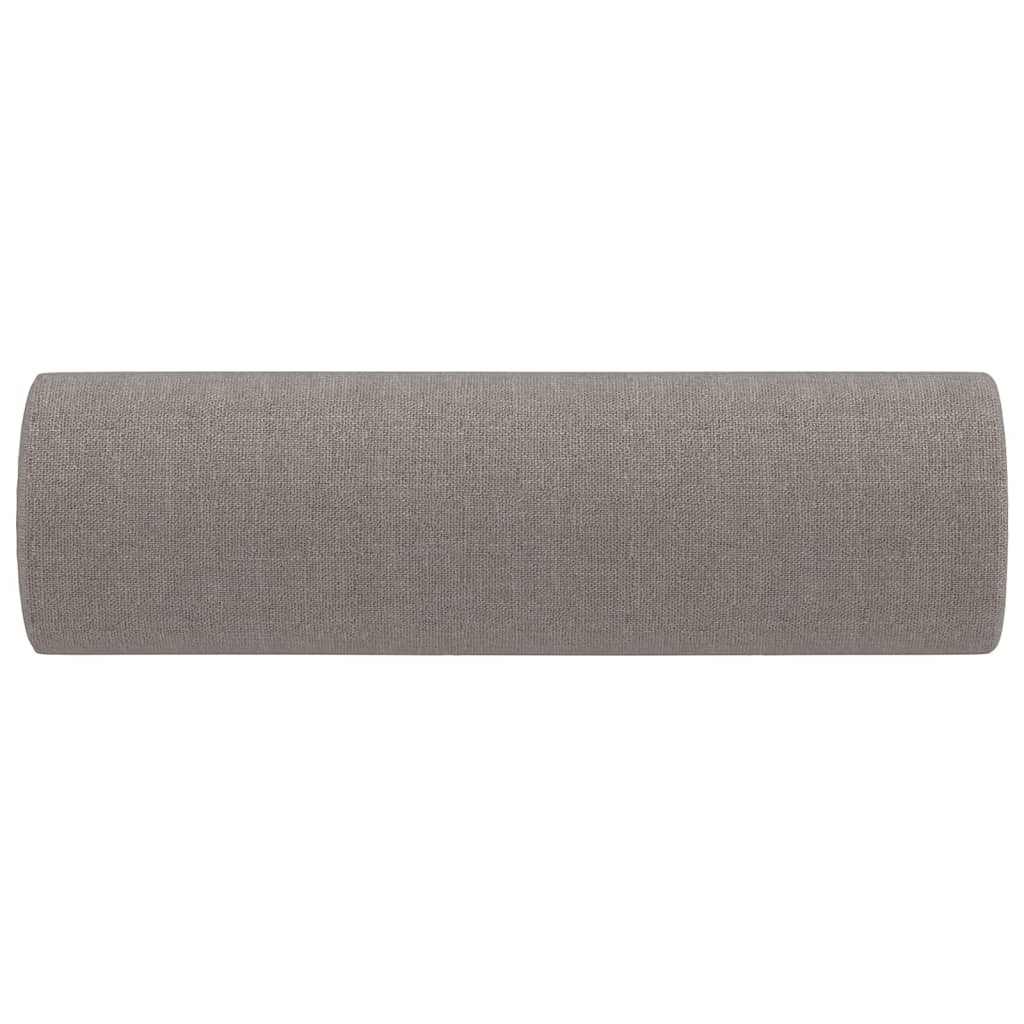 vidaXL Poduszki ozdobne, 2 szt., kolor taupe, Ø15x50 cm, tkanina