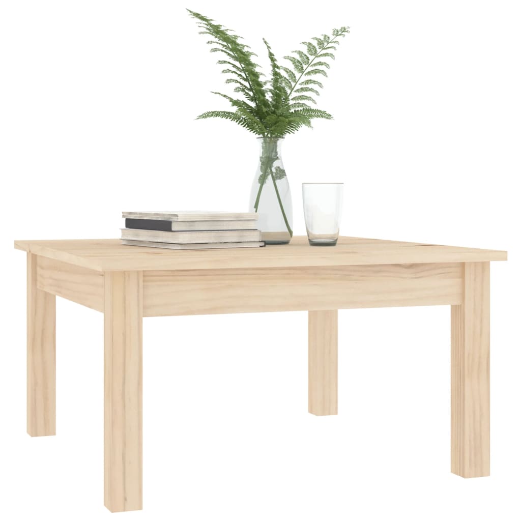 vidaXL Stolik kawowy, 55x55x30 cm, lite drewno sosnowe