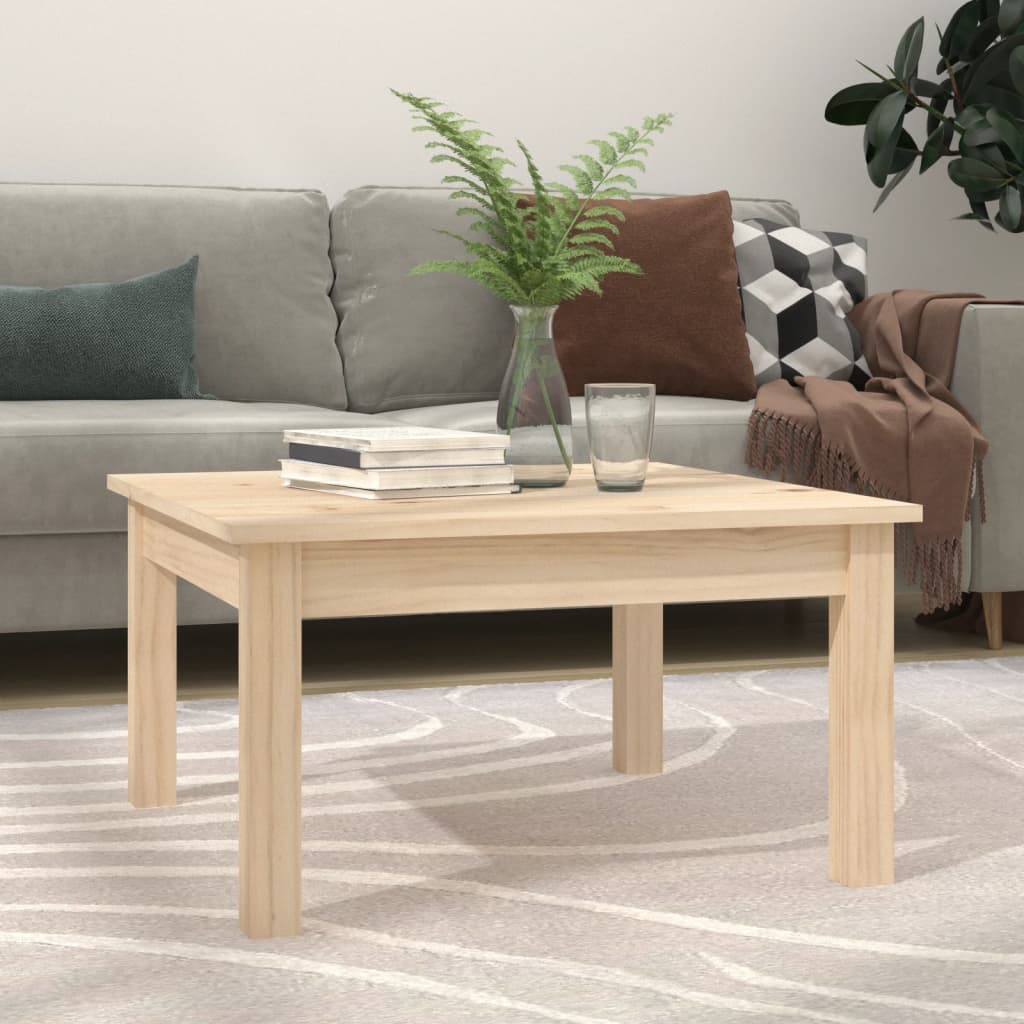 vidaXL Stolik kawowy, 55x55x30 cm, lite drewno sosnowe