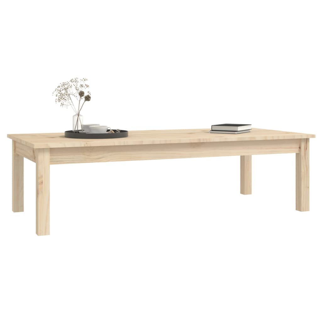 vidaXL Stolik kawowy, 110x50x30 cm, lite drewno sosnowe