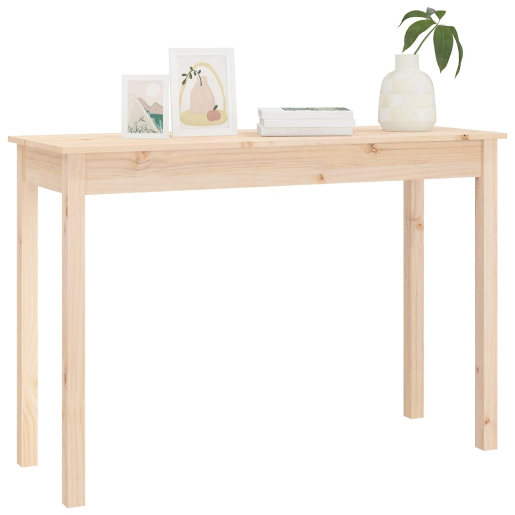 vidaXL Stolik konsolowy, 110x40x75 cm, lite drewno sosnowe