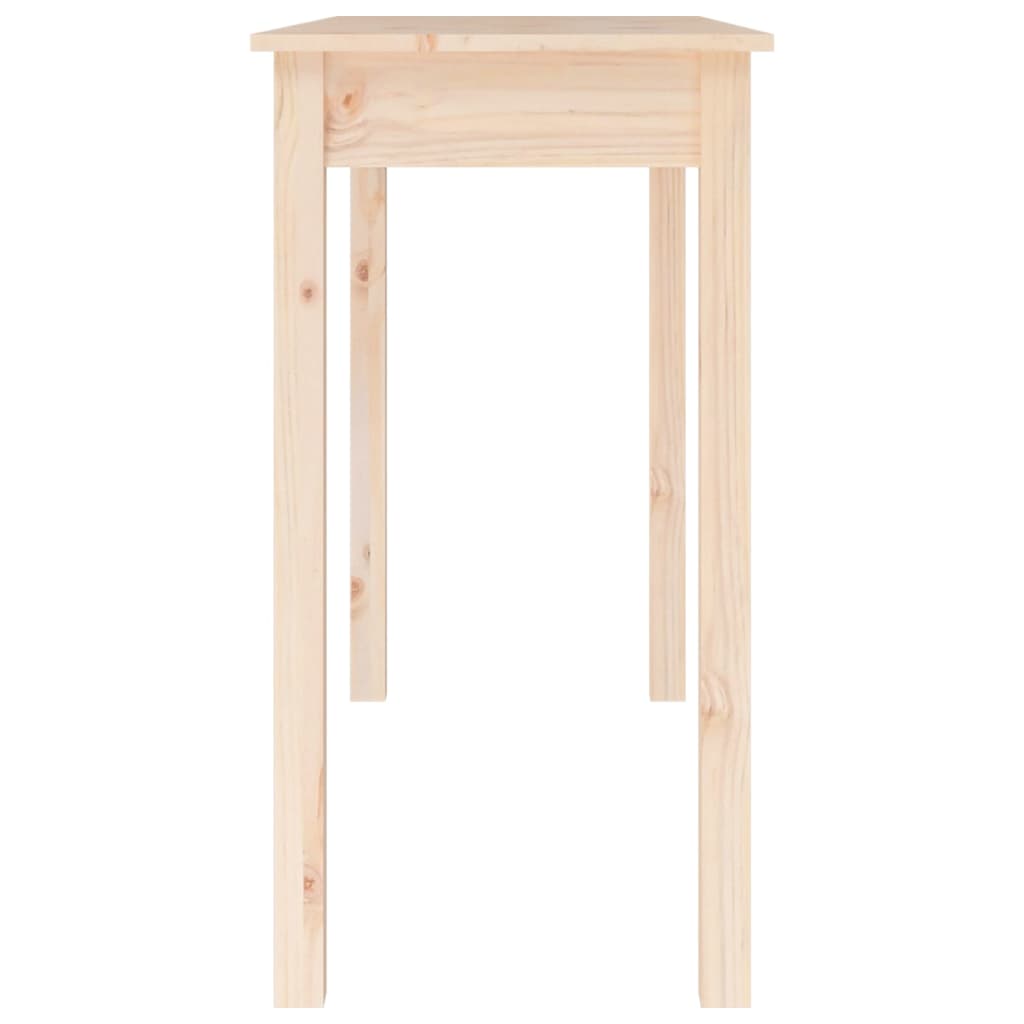 vidaXL Stolik konsolowy, 110x40x75 cm, lite drewno sosnowe