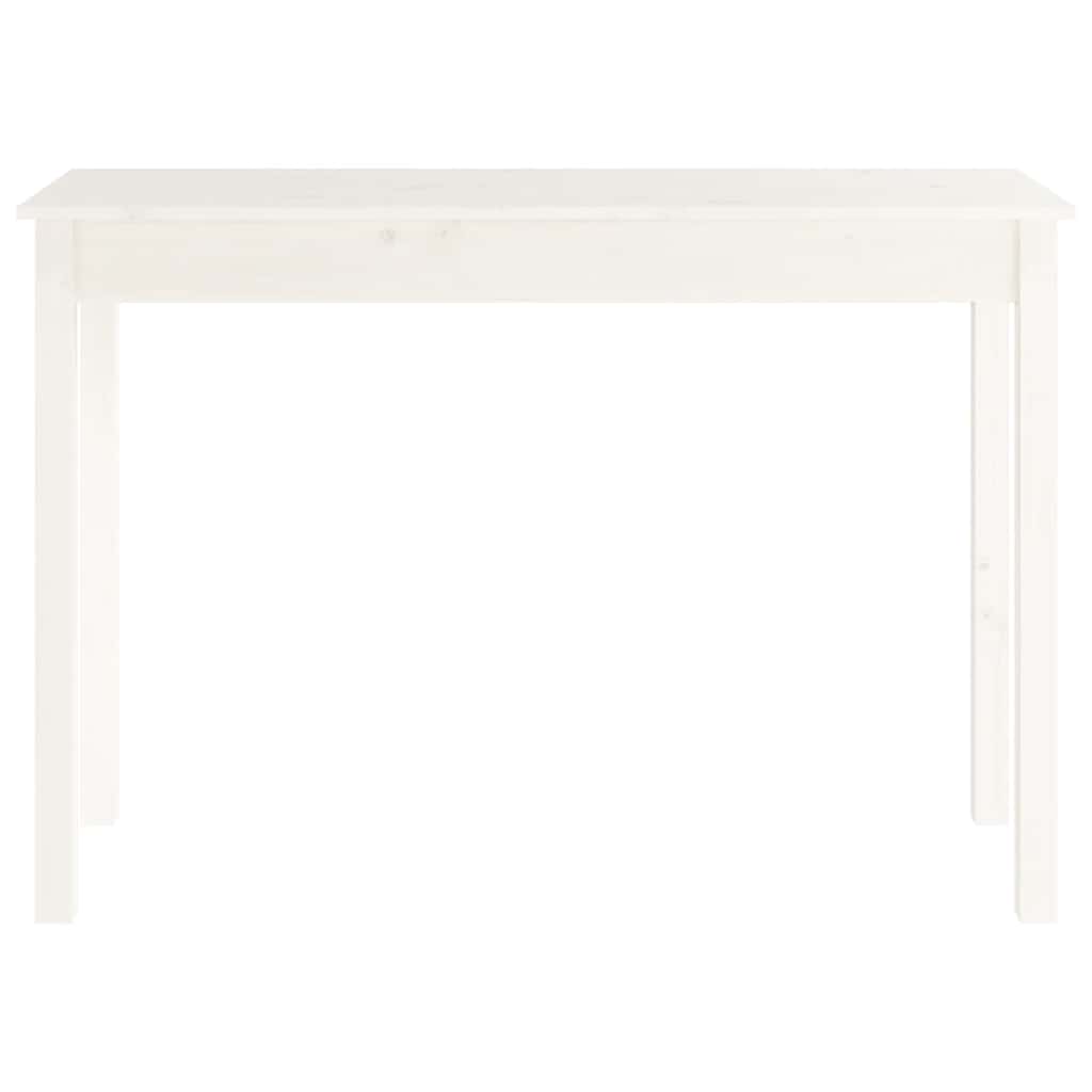 vidaXL Stolik konsolowy, biały, 110x40x75 cm, lite drewno sosnowe