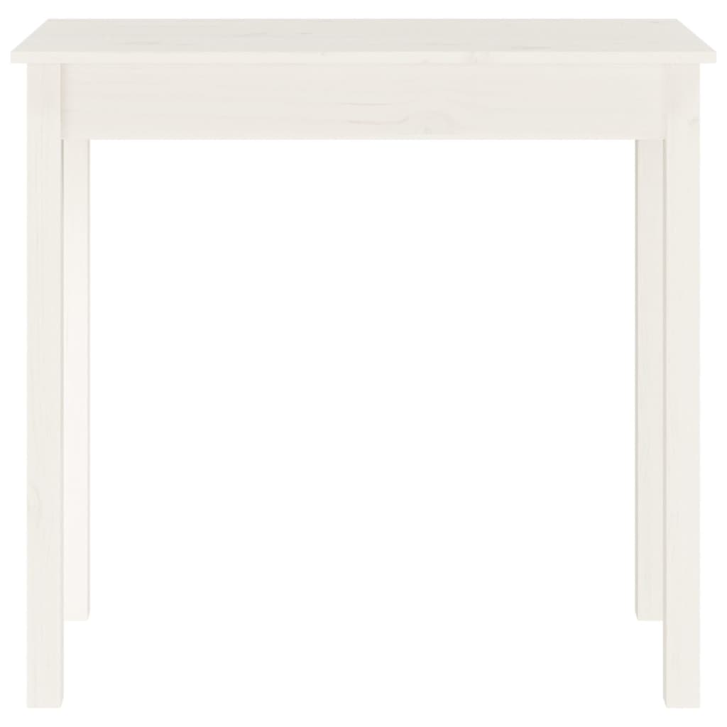 vidaXL Stolik konsolowy, biały, 80x40x75 cm, lite drewno sosnowe