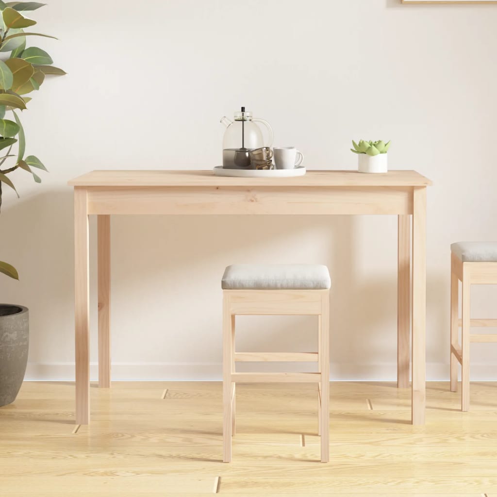 vidaXL Stół jadalniany, 110x55x75 cm, lite drewno sosnowe