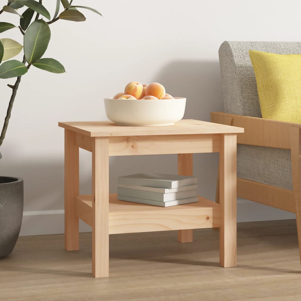 vidaXL Stolik kawowy 45x45x40 cm Drewno lite sosnowe