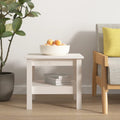 vidaXL Stolik kawowy biały 45x45x40 cm lite drewno sosnowe