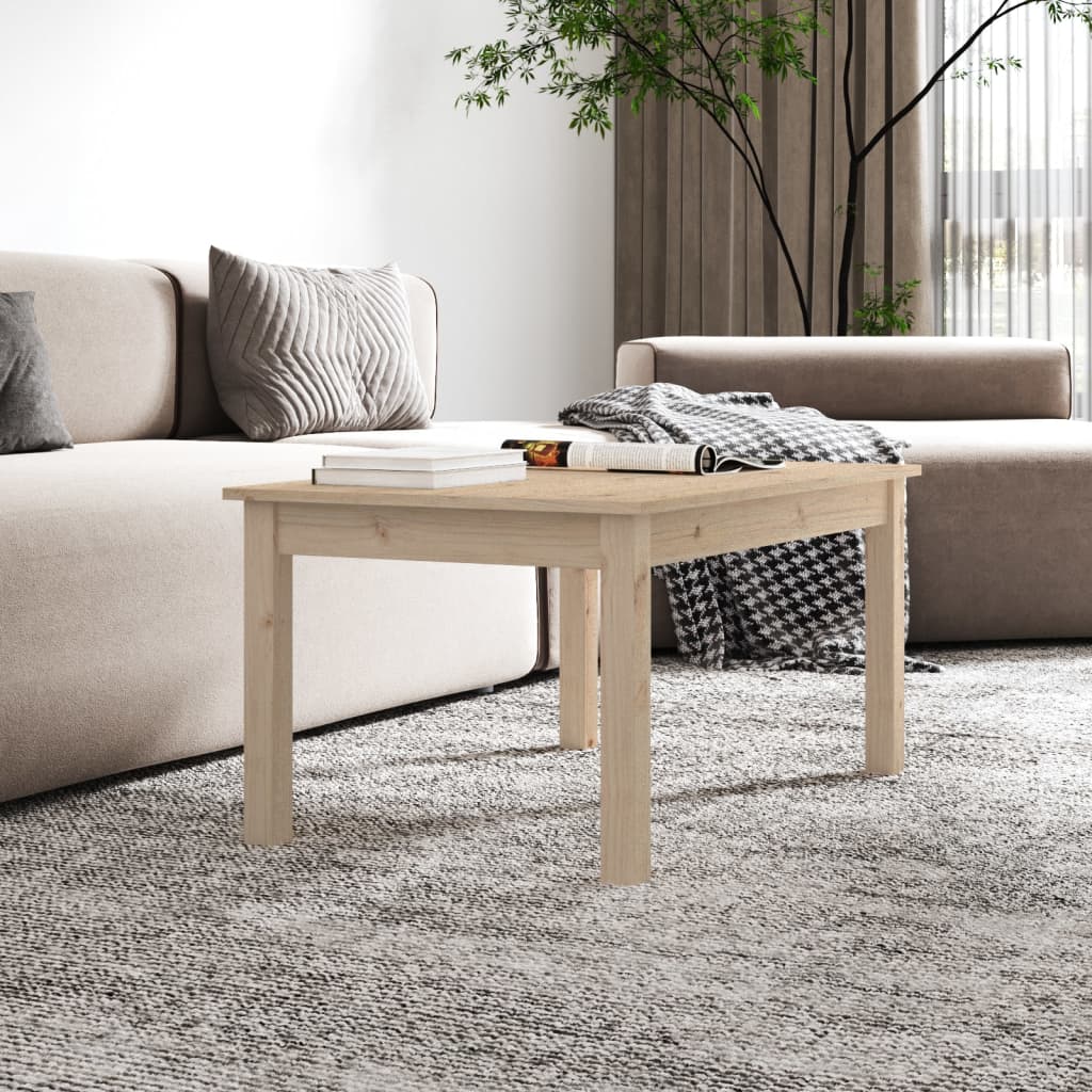 vidaXL Stolik kawowy, 80x50x40 cm, lite drewno sosnowe