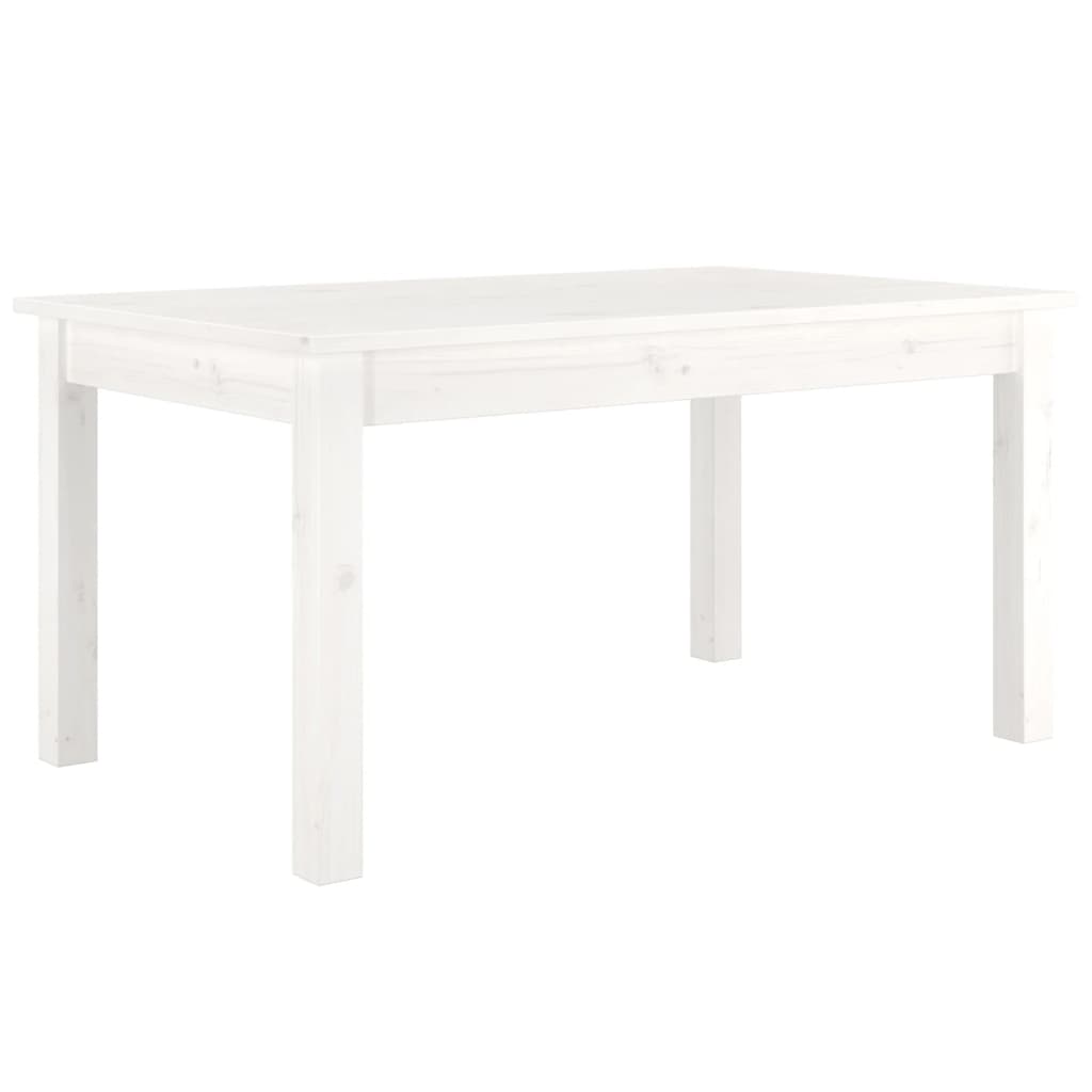 vidaXL Stolik kawowy, biały, 80x50x40 cm, lite drewno sosnowe
