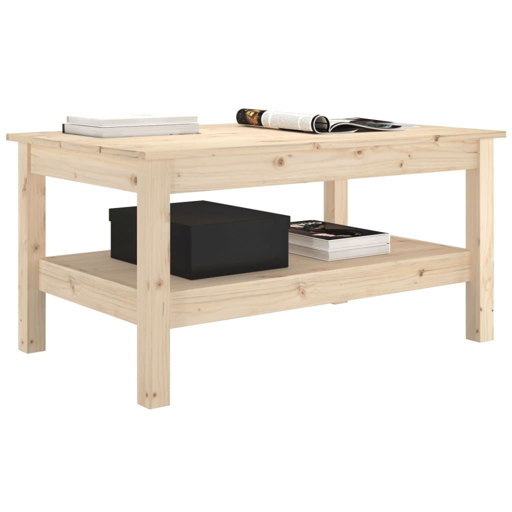 vidaXL Stolik kawowy, 80x50x40 cm, lite drewno sosnowe