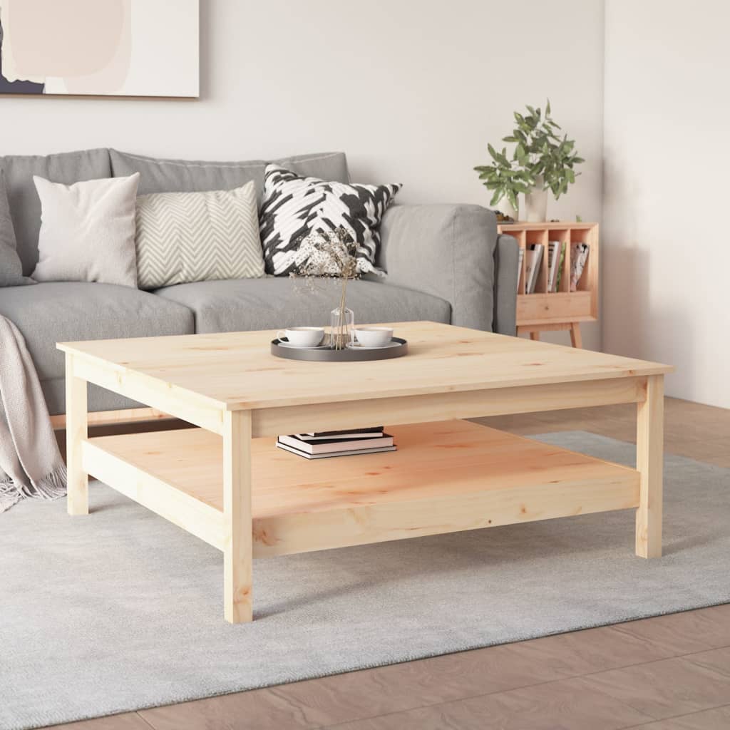 vidaXL Stolik kawowy 100x100x40 cm Drewno lite sosnowe