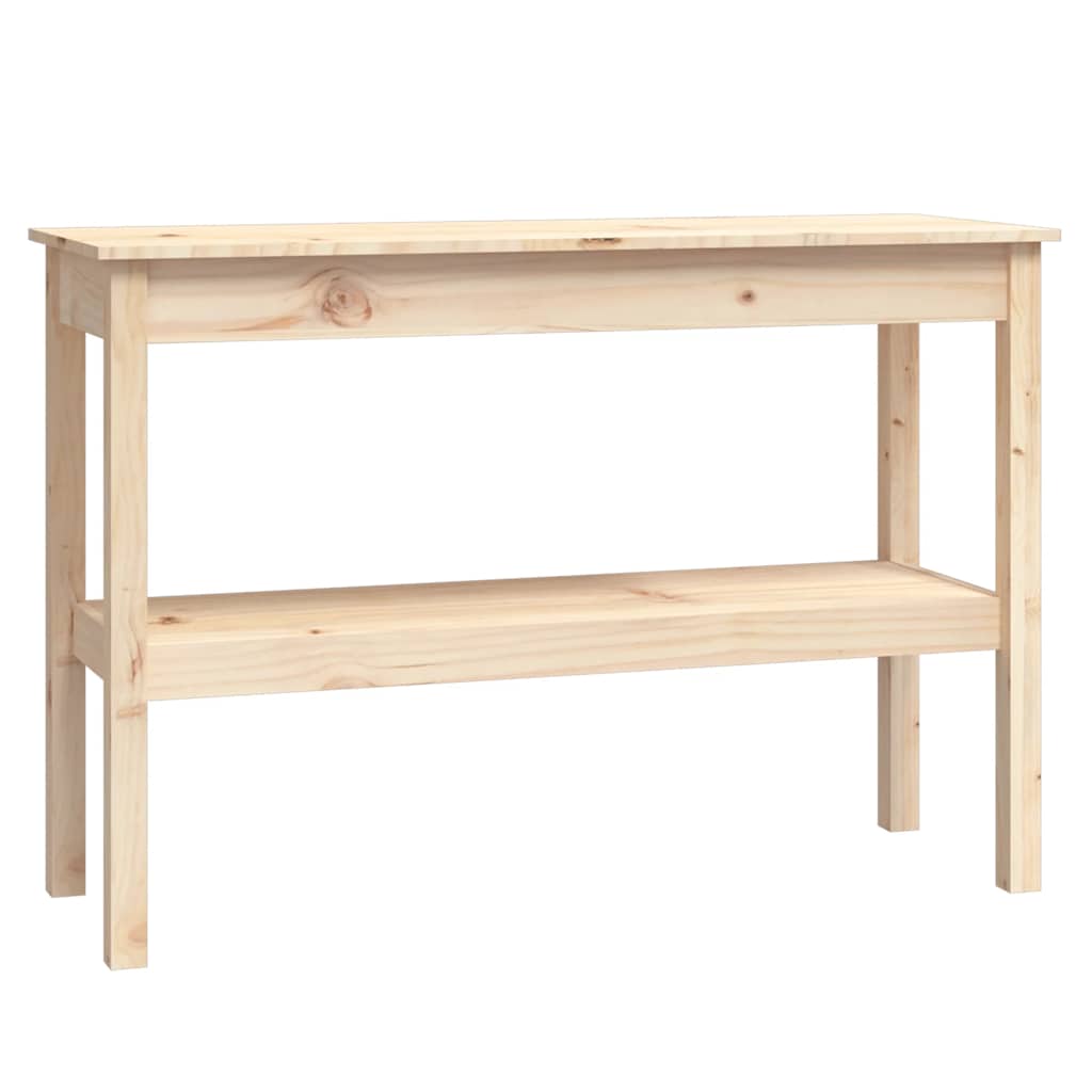 vidaXL Stolik konsolowy, 110x40x75 cm, lite drewno sosnowe