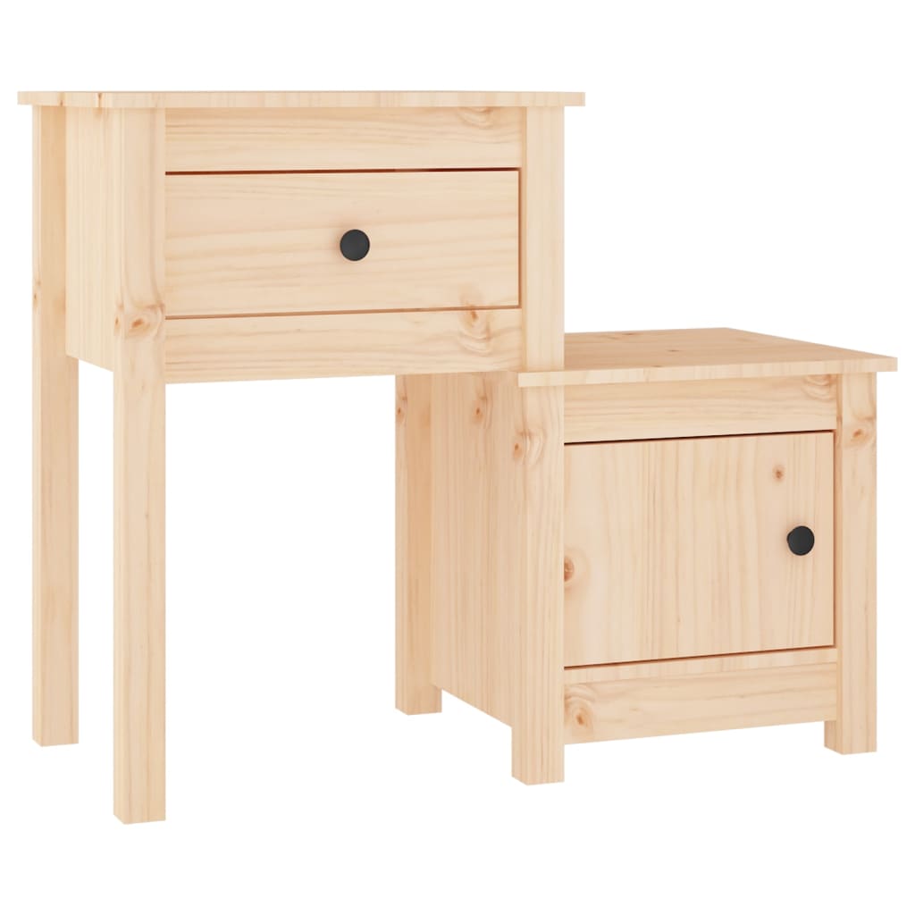 vidaXL Szafka nocna, 79,5x38x65,5 cm, lite drewno sosnowe