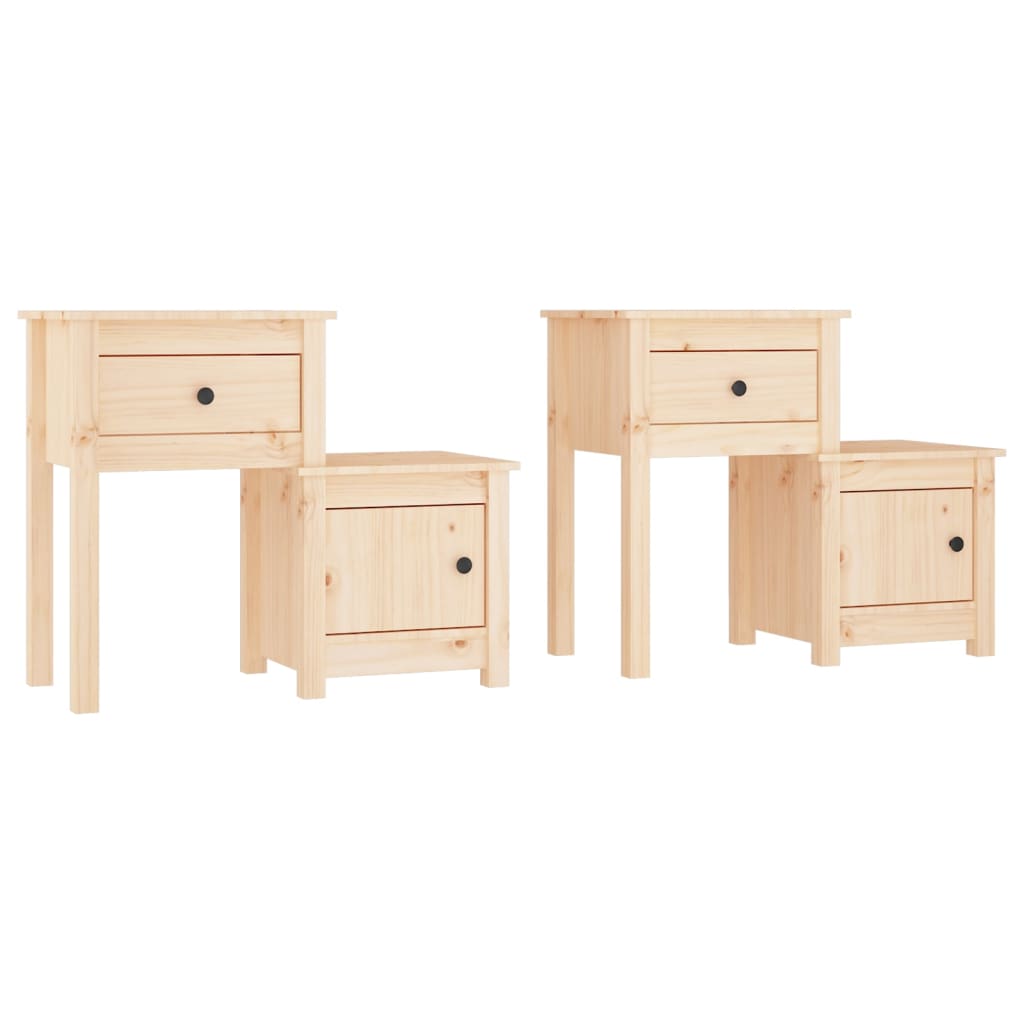 vidaXL Szafki nocne, 2 szt., 79,5x38x65,5 cm, lite drewno sosnowe