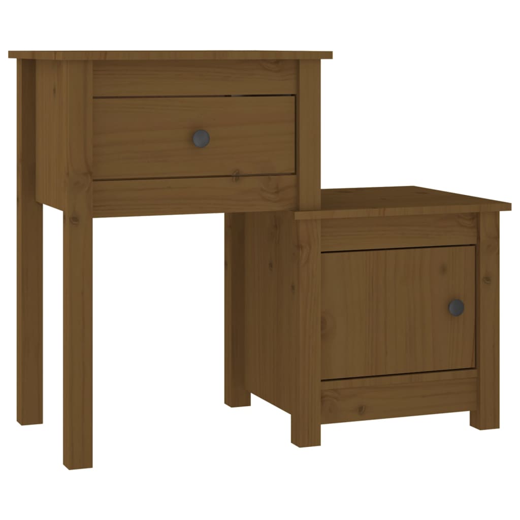 vidaXL Szafka nocna, miodowy brąz 79,5x38x65,5 cm lite drewno sosnowe