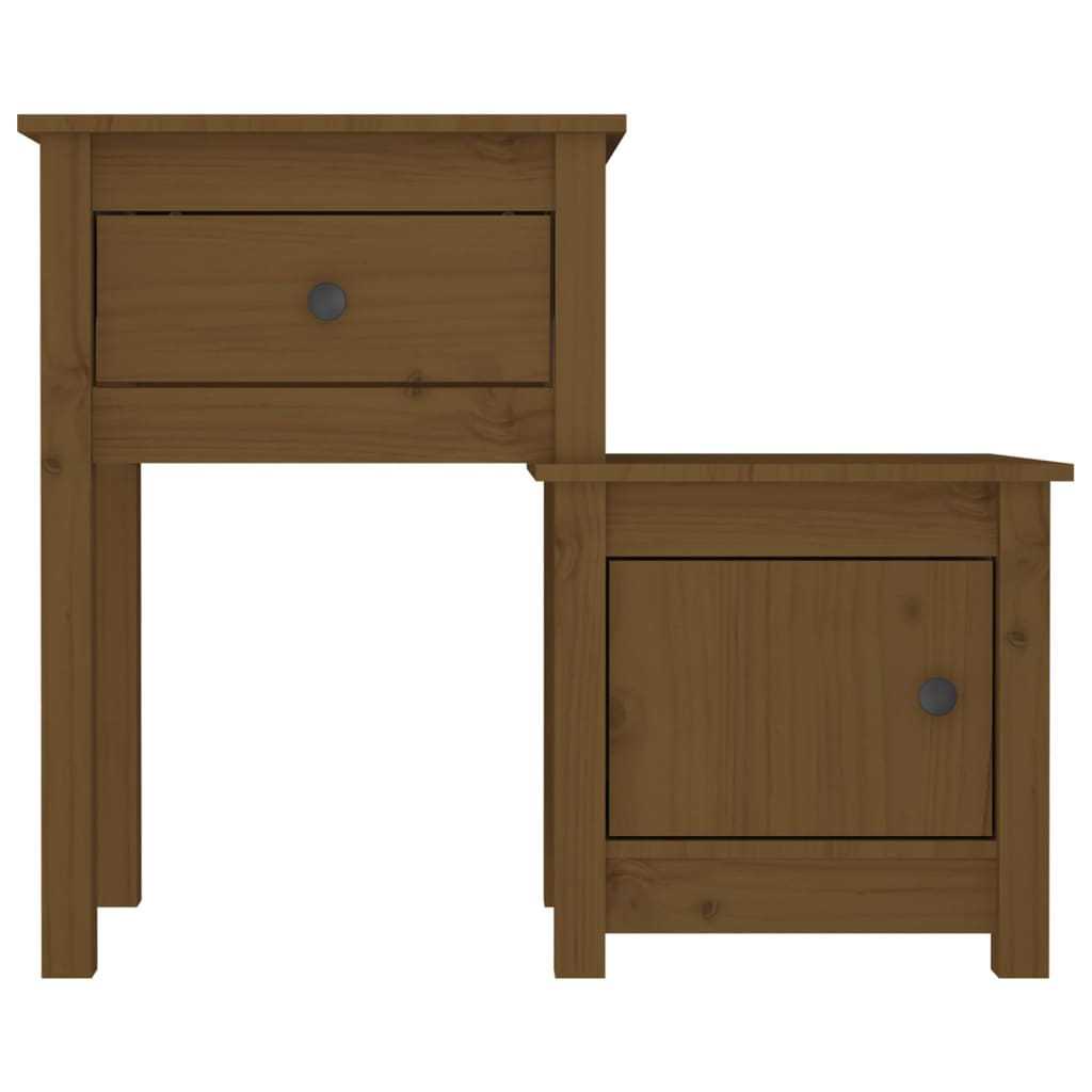 vidaXL Szafka nocna, miodowy brąz 79,5x38x65,5 cm lite drewno sosnowe