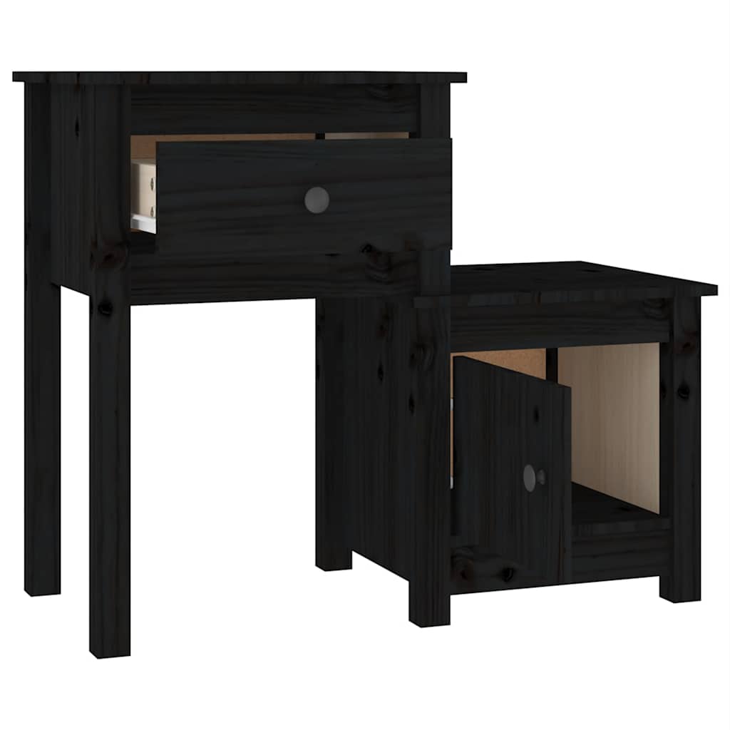vidaXL Szafka nocna, 79,5x38x65,5 cm, lite drewno sosnowe