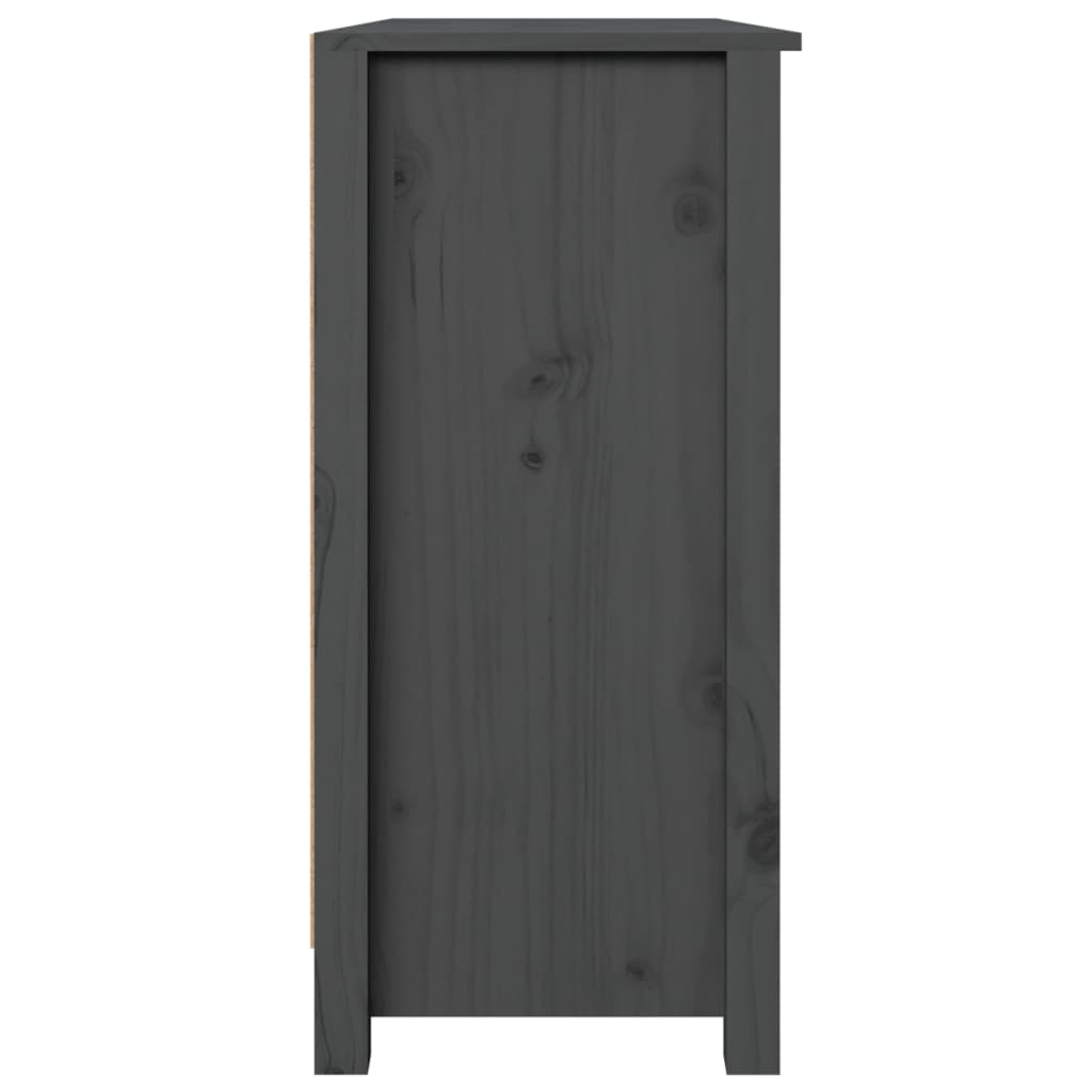 vidaXL Szafka, szara, 100x35x74 cm, lite drewno sosnowe