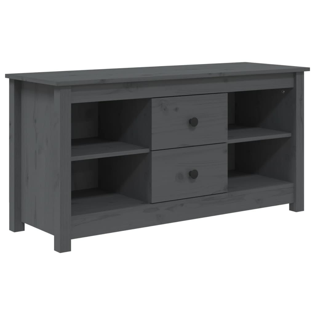 vidaXL Szafka pod telewizor, szara, 103x36,5x52 cm, drewno sosnowe