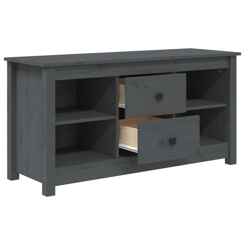 vidaXL Szafka pod telewizor, szara, 103x36,5x52 cm, drewno sosnowe