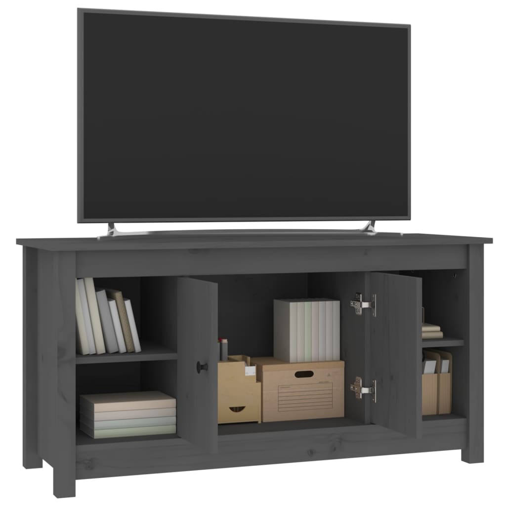 vidaXL Szafka pod telewizor, szara, 103x36,5x52 cm, drewno sosnowe