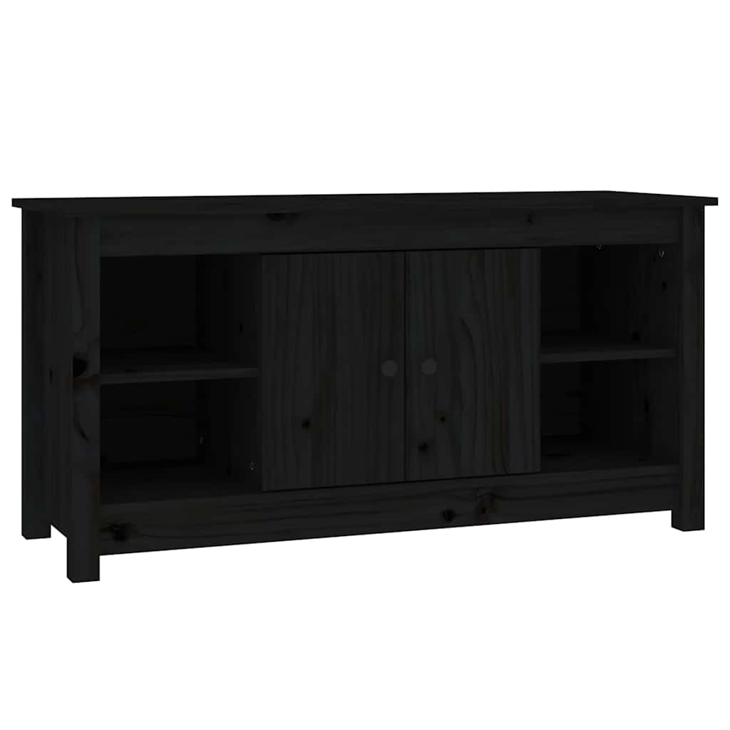vidaXL Szafka pod telewizor, czarna, 103x36,5x52 cm, drewno sosnowe