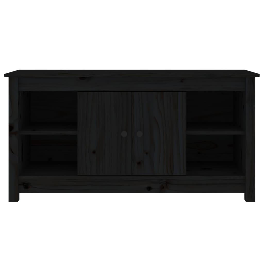 vidaXL Szafka pod telewizor, czarna, 103x36,5x52 cm, drewno sosnowe