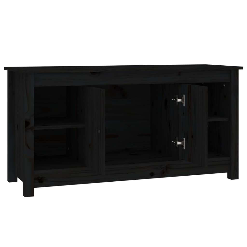 vidaXL Szafka pod telewizor, czarna, 103x36,5x52 cm, drewno sosnowe