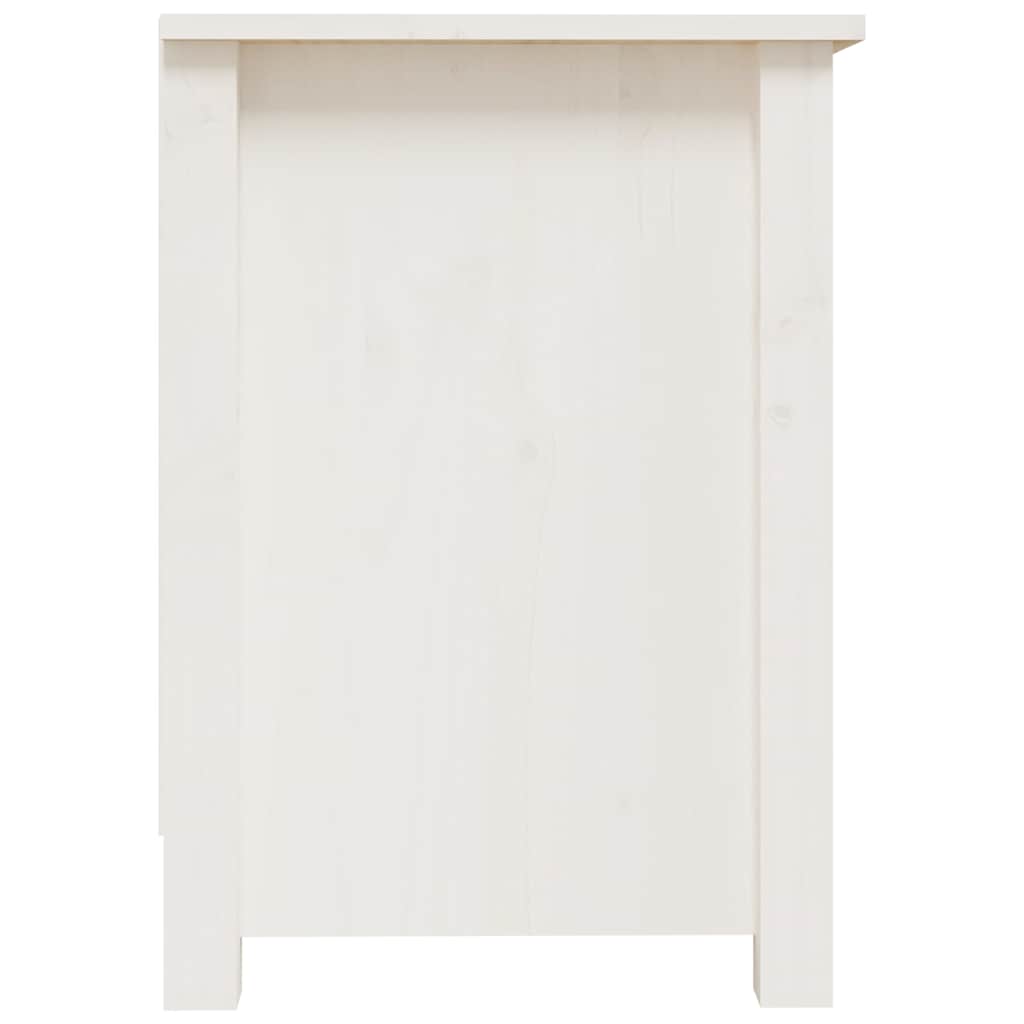 vidaXL Szafka pod telewizor, biała, 70x36,5x52 cm, lite drewno sosnowe