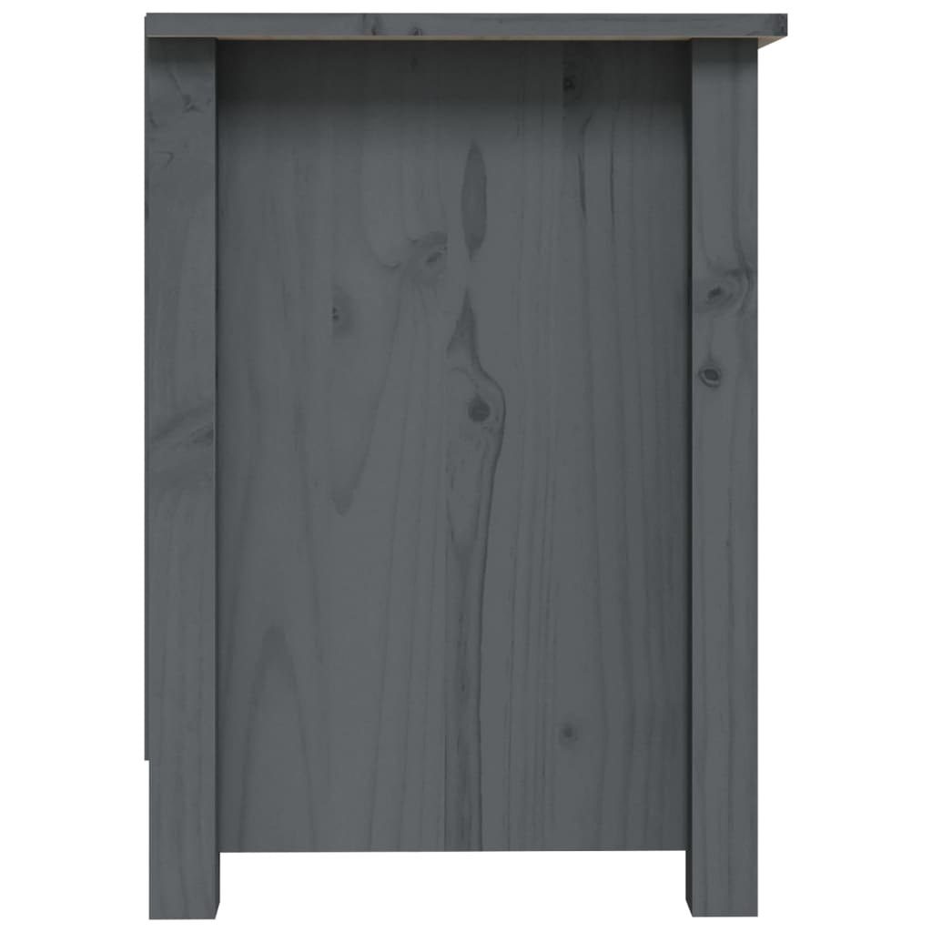 vidaXL Szafka pod telewizor, szara, 70x36,5x52 cm, lite drewno sosnowe
