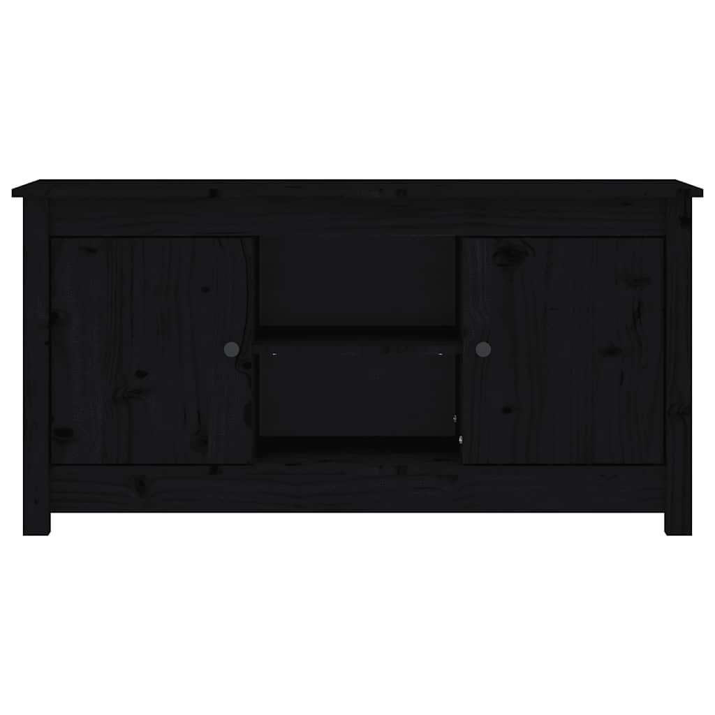 vidaXL Szafka pod telewizor, czarna, 103x36,5x52 cm, drewno sosnowe