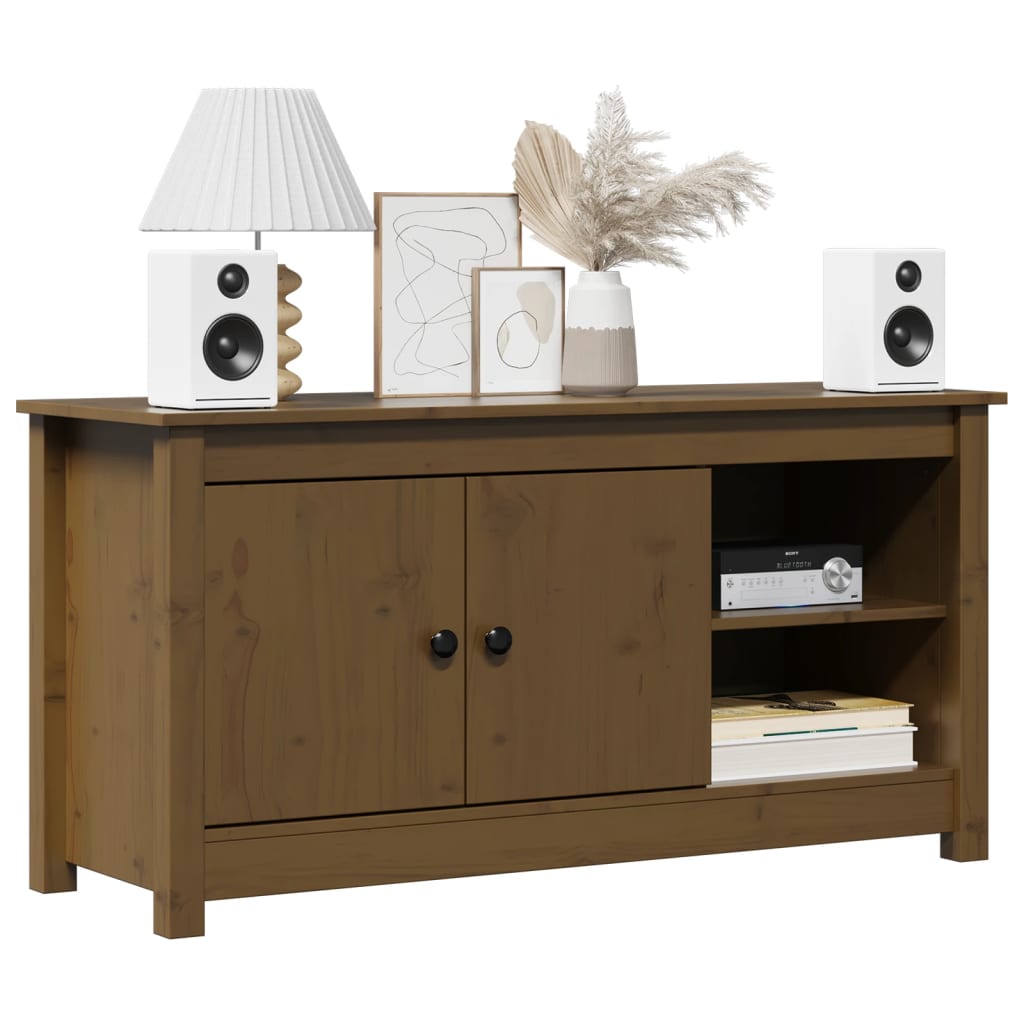 vidaXL Szafka pod TV, miodowy brąz, 103x36,5x52 cm, drewno sosnowe