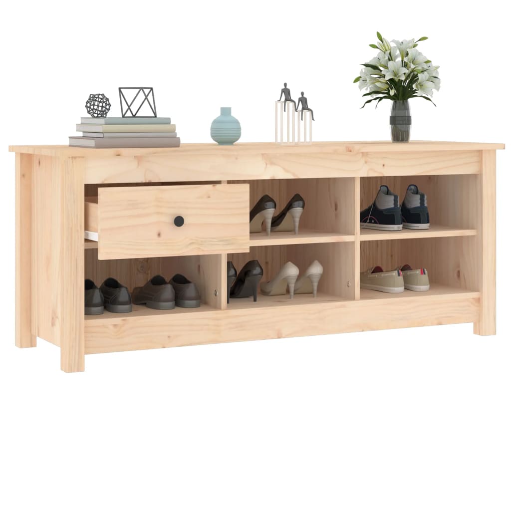 vidaXL Szafka na buty, 110x38x45,5 cm, lite drewno sosnowe
