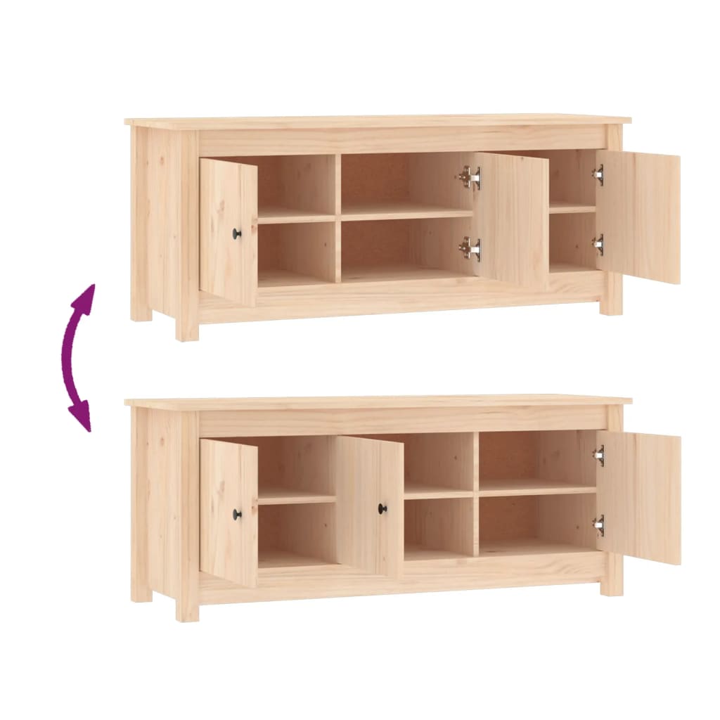 vidaXL Szafka na buty, 110x38x45,5 cm, lite drewno sosnowe