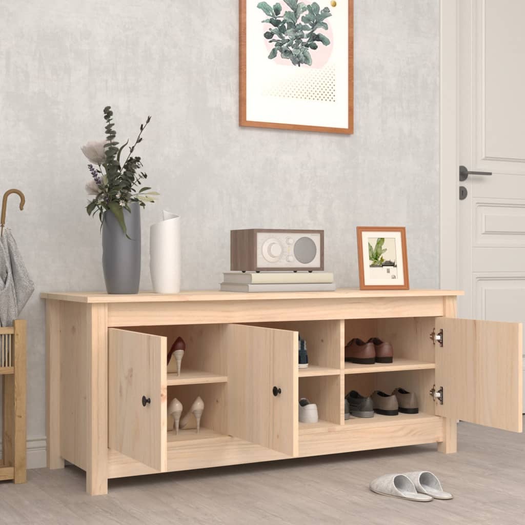 vidaXL Szafka na buty, 110x38x45,5 cm, lite drewno sosnowe