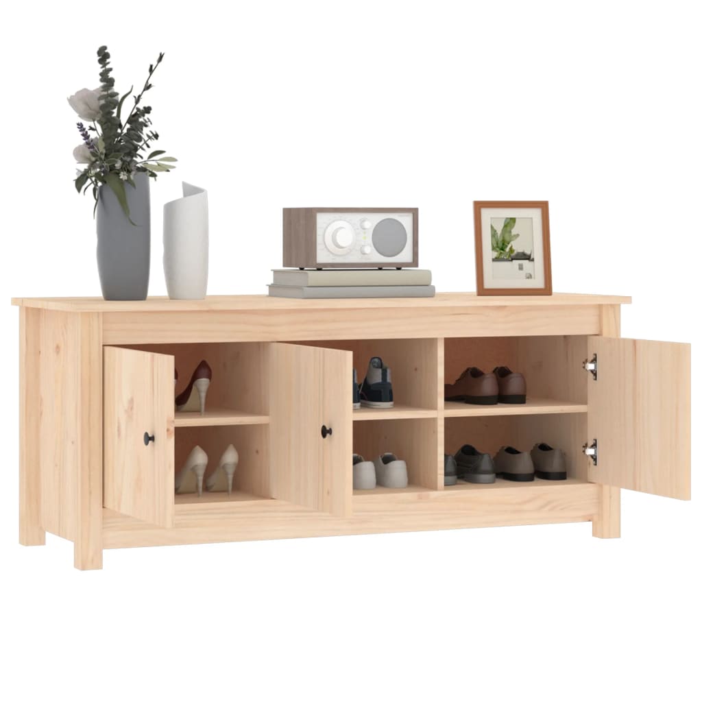 vidaXL Szafka na buty, 110x38x45,5 cm, lite drewno sosnowe