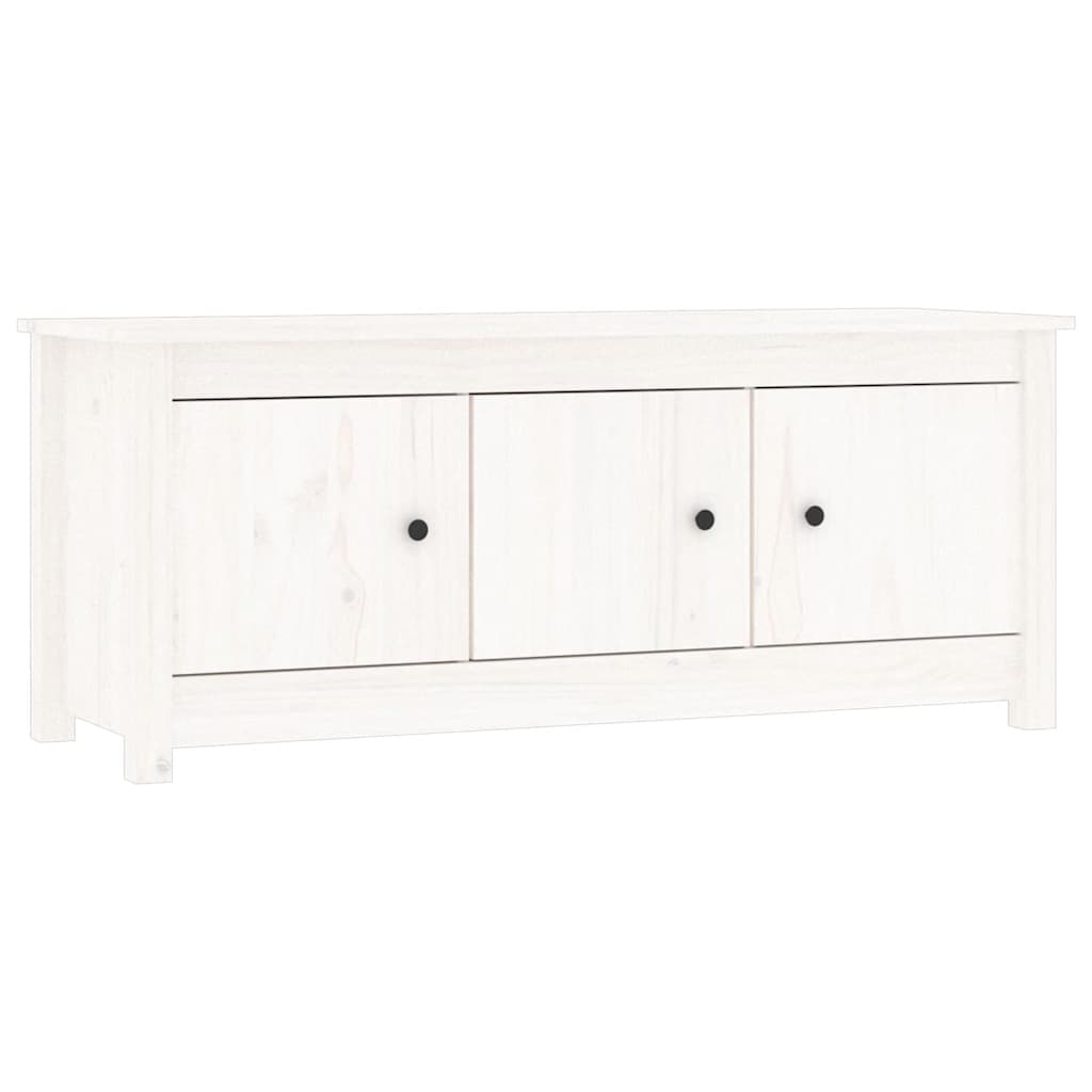 vidaXL Szafka na buty, biała, 110x38x45,5 cm, lite drewno sosnowe