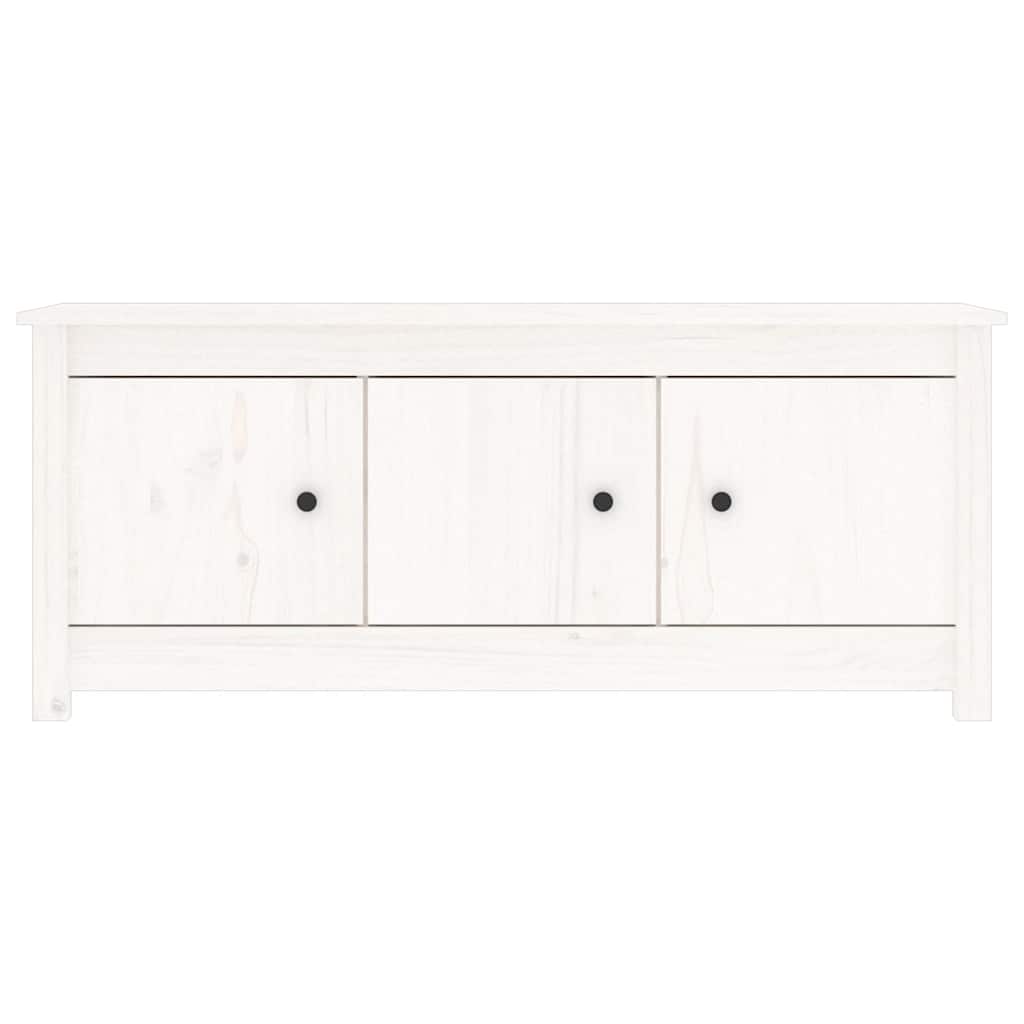 vidaXL Szafka na buty, biała, 110x38x45,5 cm, lite drewno sosnowe