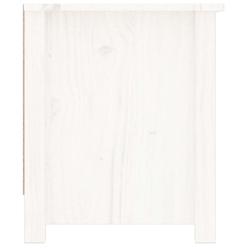 vidaXL Szafka na buty, biała, 110x38x45,5 cm, lite drewno sosnowe