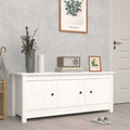 vidaXL Szafka na buty, biała, 110x38x45,5 cm, lite drewno sosnowe