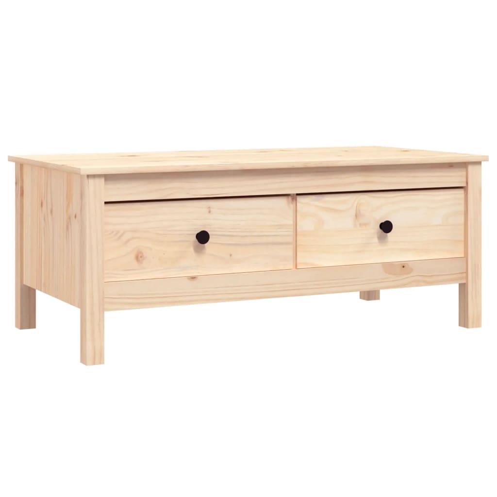 vidaXL Stolik kawowy, 100x50x40 cm, lite drewno sosnowe