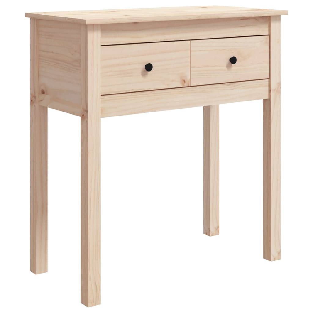 vidaXL Stolik konsolowy, 70x35x75 cm, lite drewno sosnowe