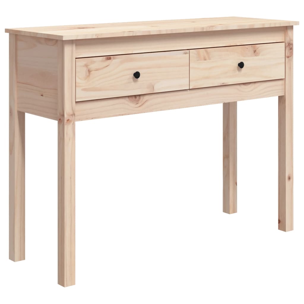 vidaXL Stolik konsolowy, 100x35x75 cm, lite drewno sosnowe