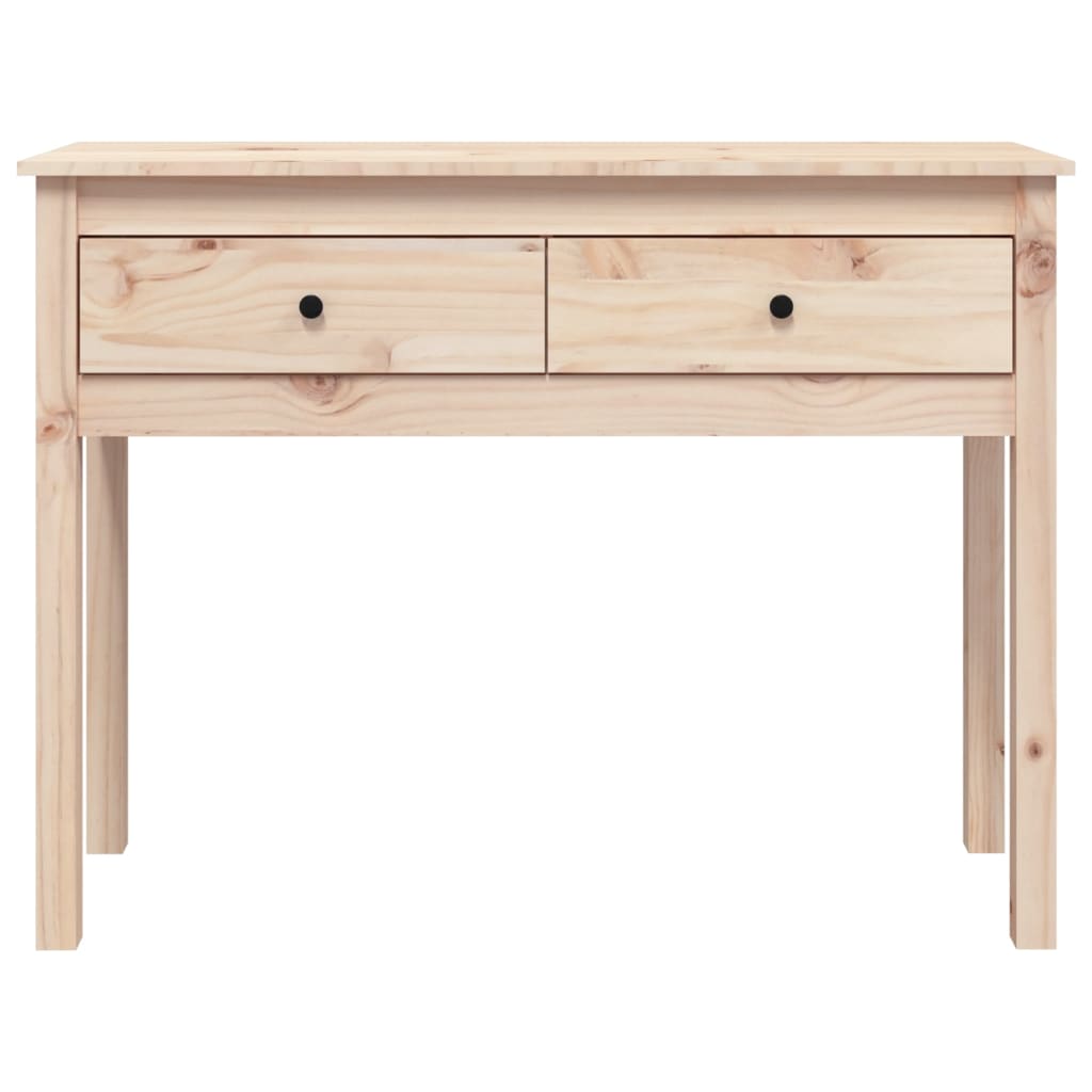 vidaXL Stolik konsolowy, 100x35x75 cm, lite drewno sosnowe