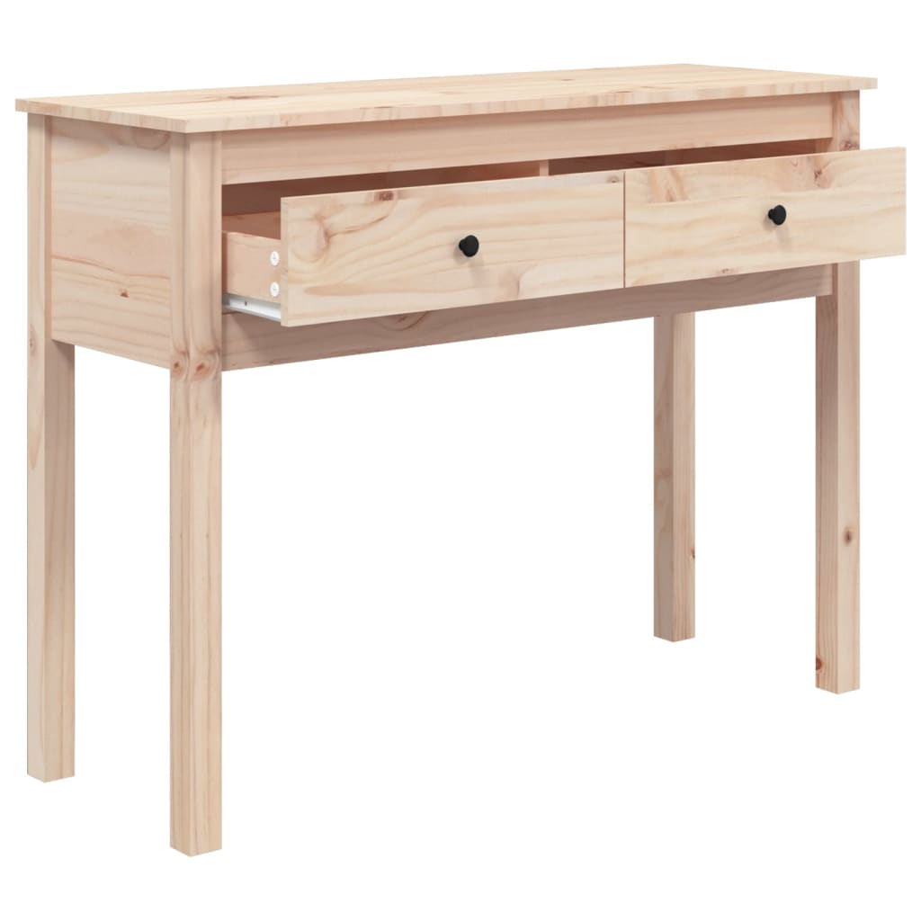 vidaXL Stolik konsolowy, 100x35x75 cm, lite drewno sosnowe