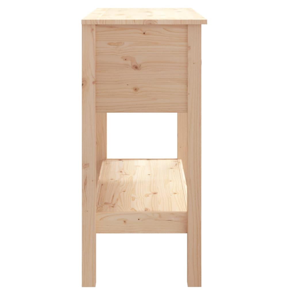 vidaXL Stolik konsolowy, 75x35x75 cm, lite drewno sosnowe