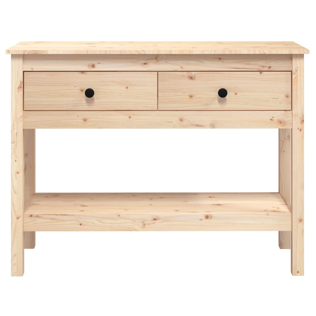 vidaXL Stolik konsolowy, 100x35x75 cm, lite drewno sosnowe