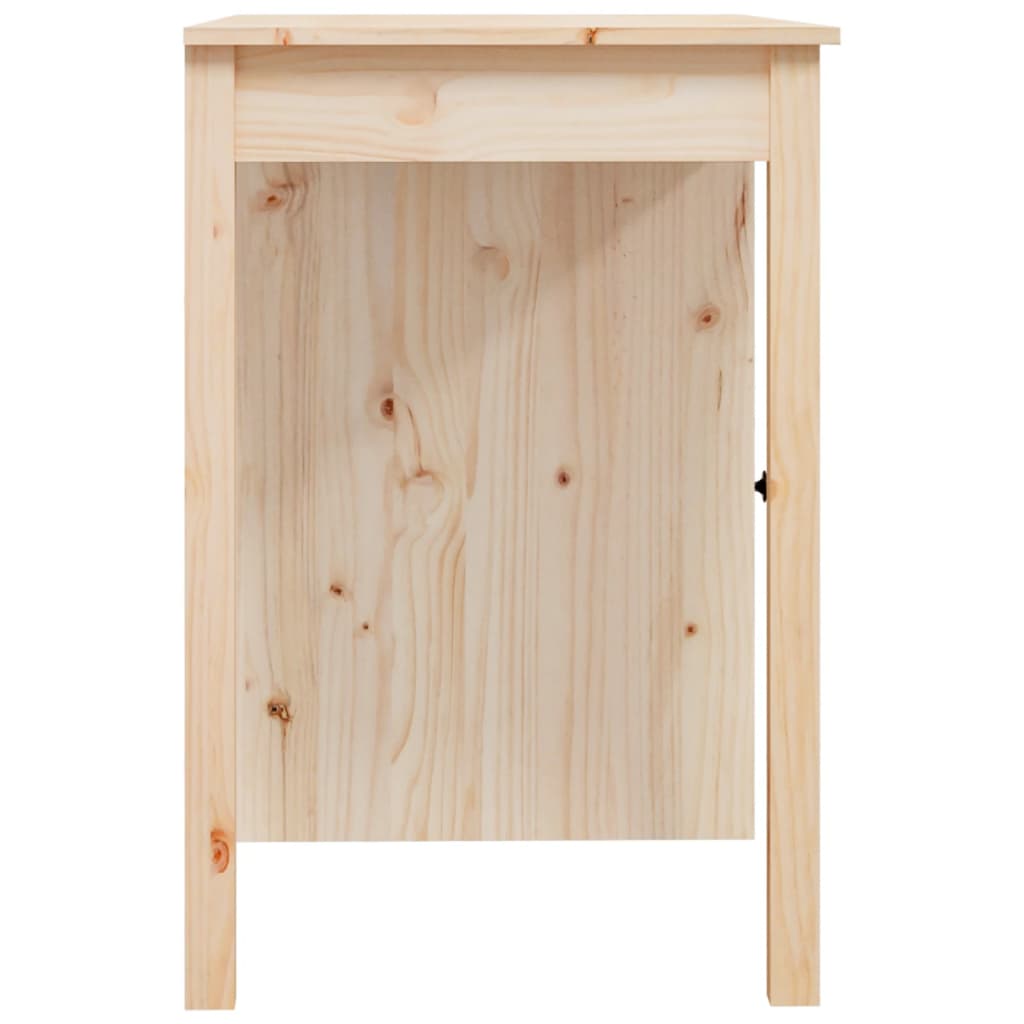 vidaXL Biurko, 100x50x75 cm, lite drewno sosnowe