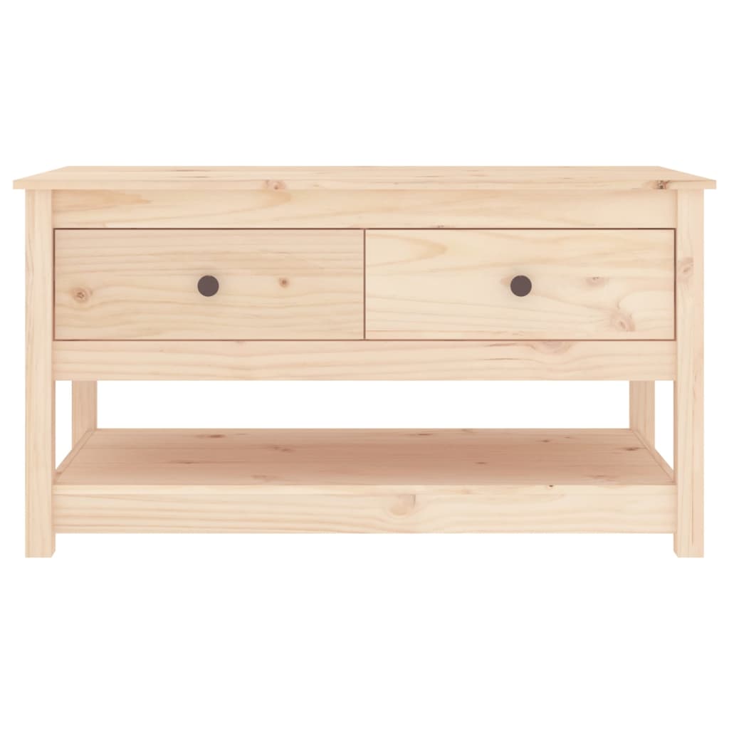 vidaXL Stolik kawowy, 102x49x55 cm, lite drewno sosnowe