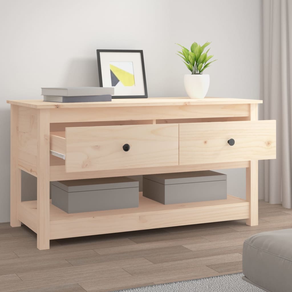 vidaXL Stolik kawowy, 102x49x55 cm, lite drewno sosnowe